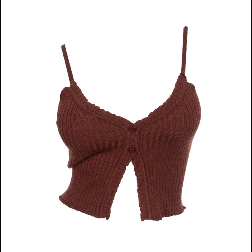 NWT SOFT RIB KNIT CROP TANK